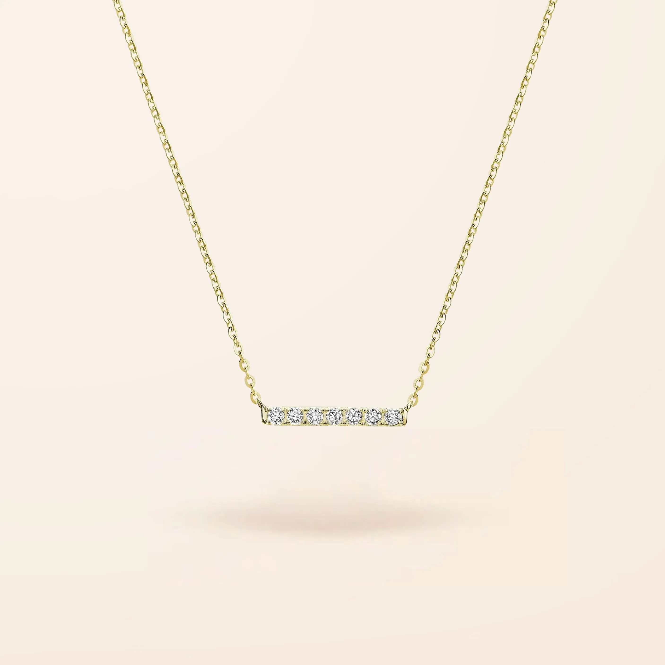 10K Gold Diamond Bar Necklace