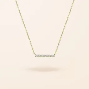 10K Gold Diamond Bar Necklace