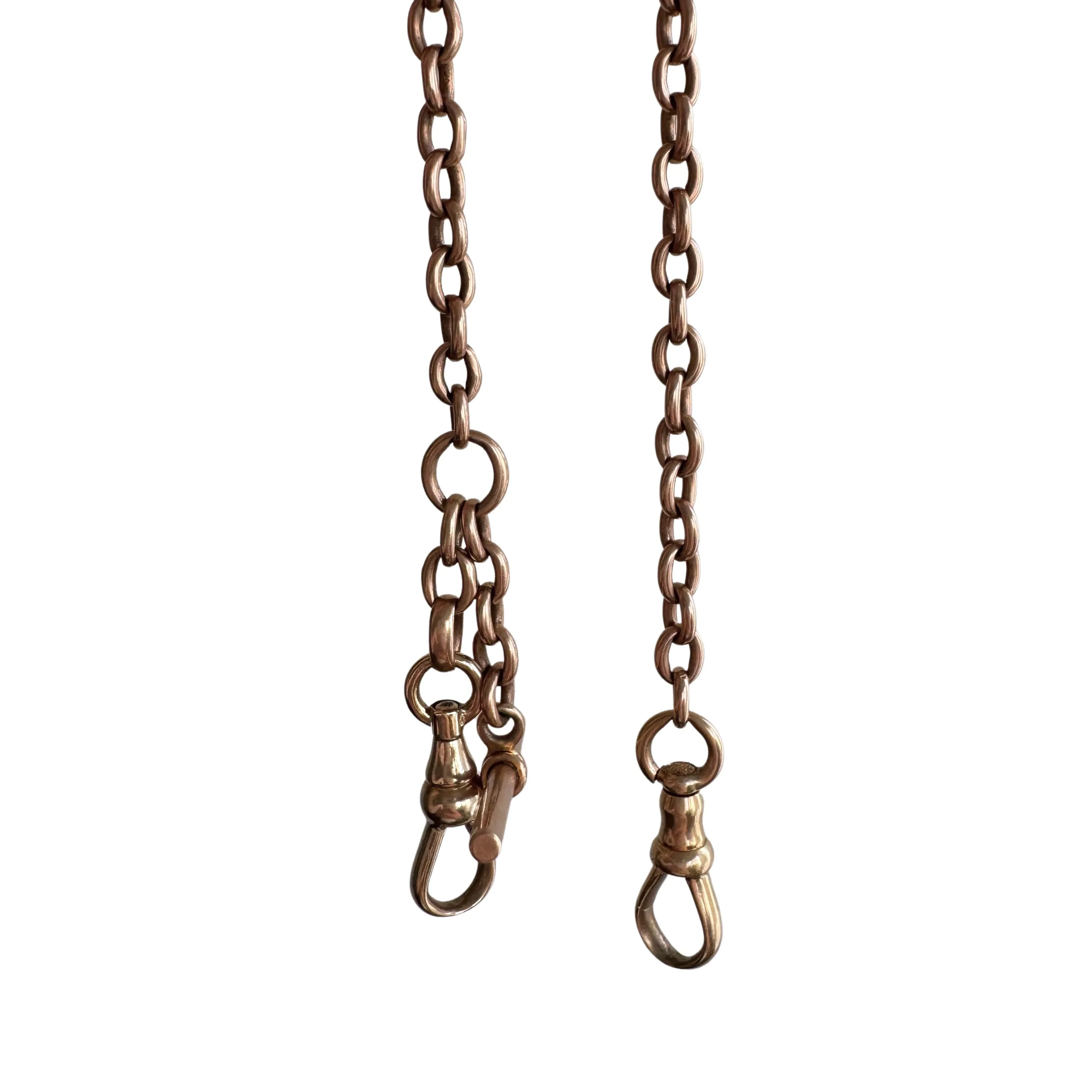 A N T I Q U E // rosy possibilities / 14k rose gold cable link watch chain / 12.25, 20g