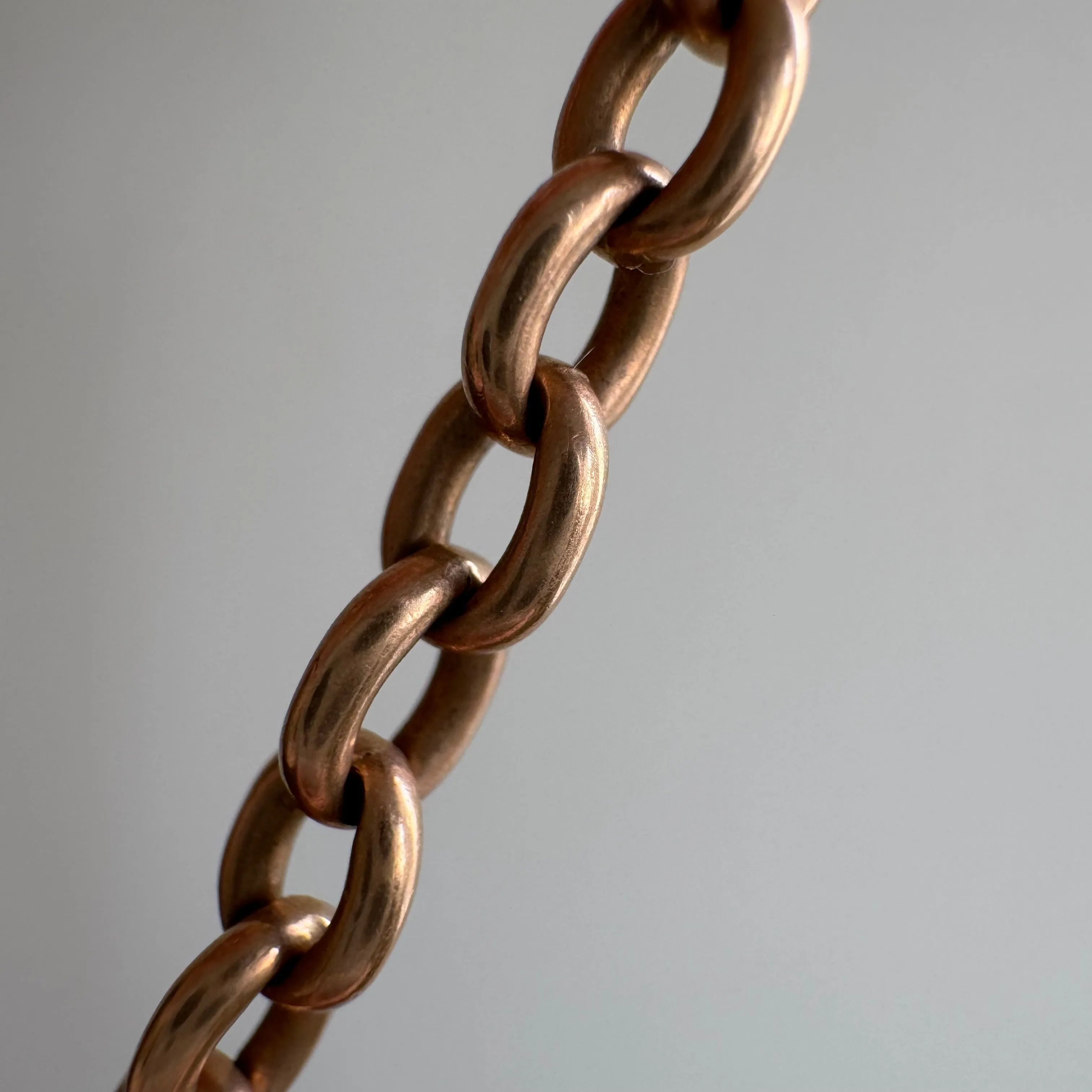 A N T I Q U E // rosy possibilities / 14k rose gold cable link watch chain / 12.25, 20g