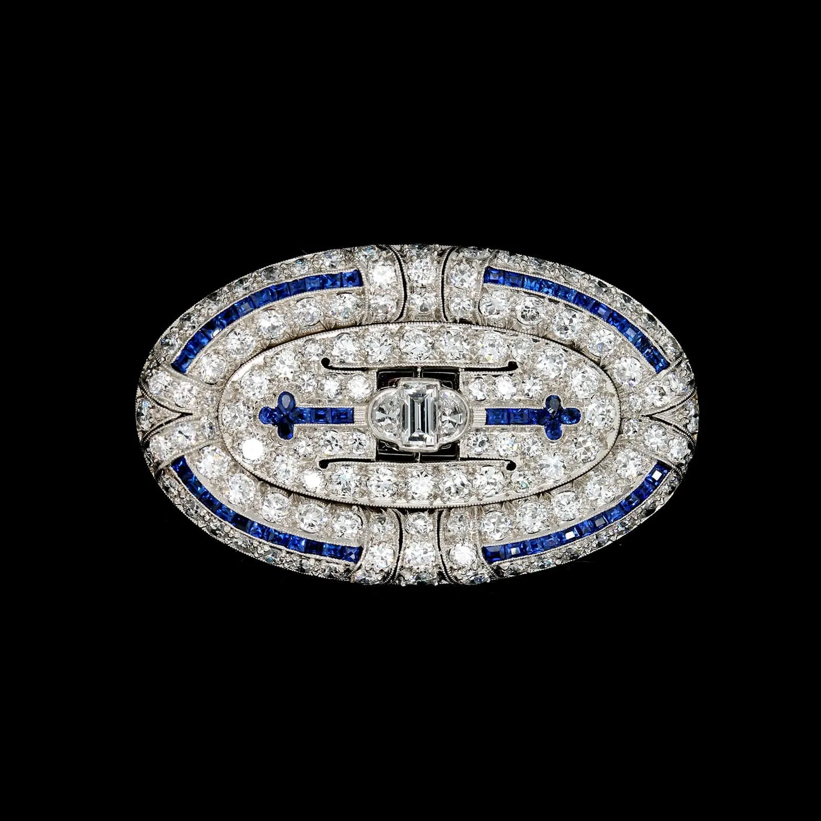 Art Deco Platinum Estate Diamond Pin