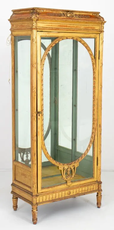 Belle Epoque Louis XVI Style Giltwood Vitrine