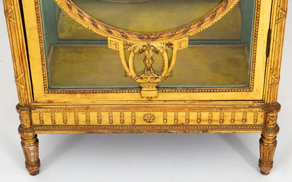 Belle Epoque Louis XVI Style Giltwood Vitrine