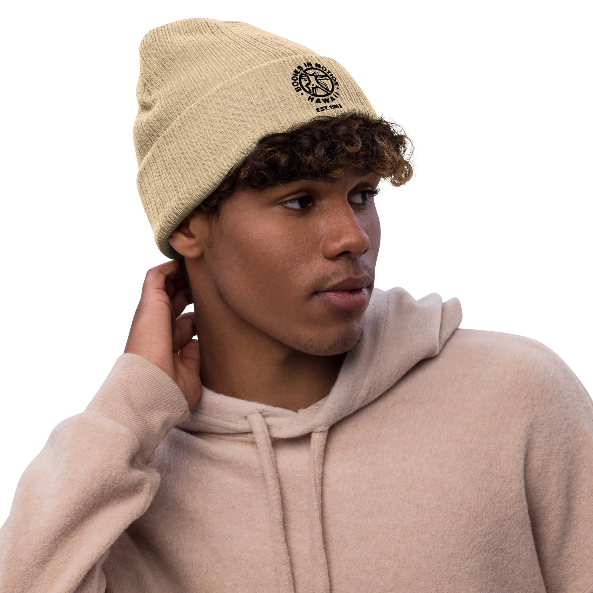 Bodies in Motion Ribbed knit beanie