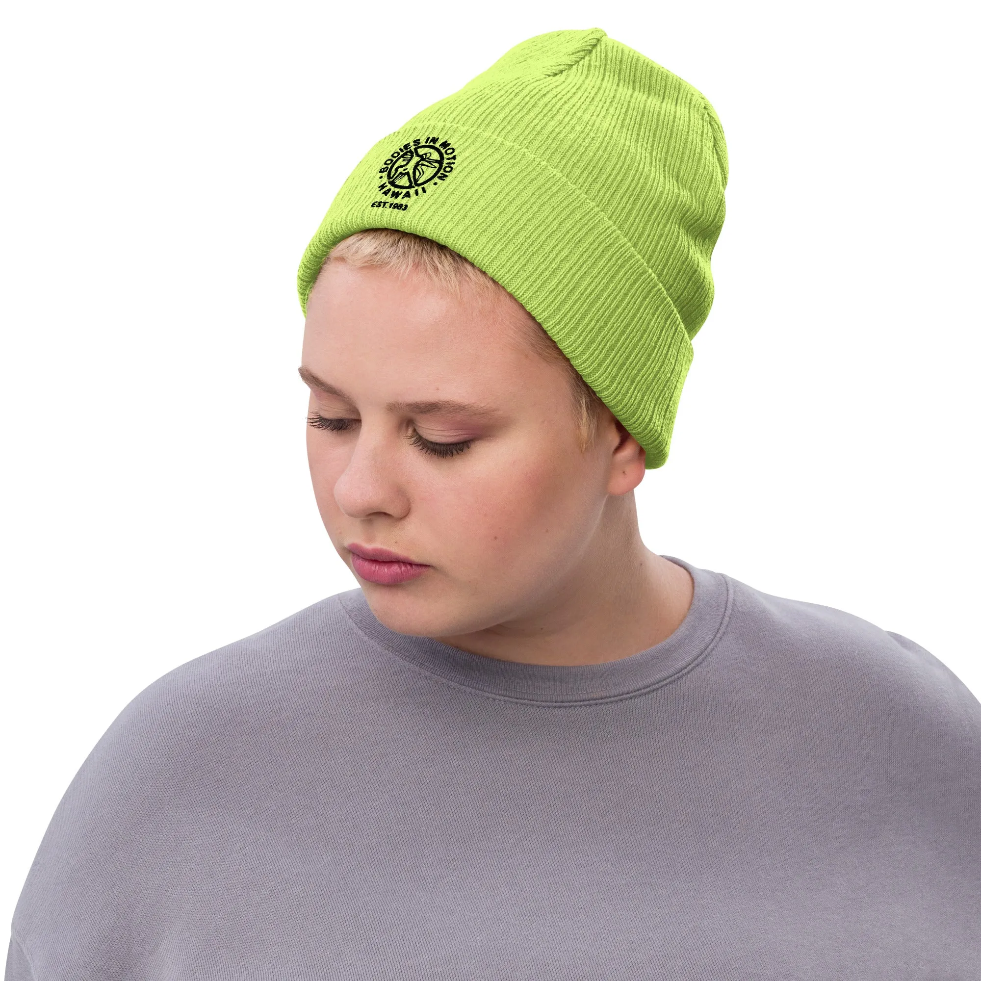 Bodies in Motion Ribbed knit beanie