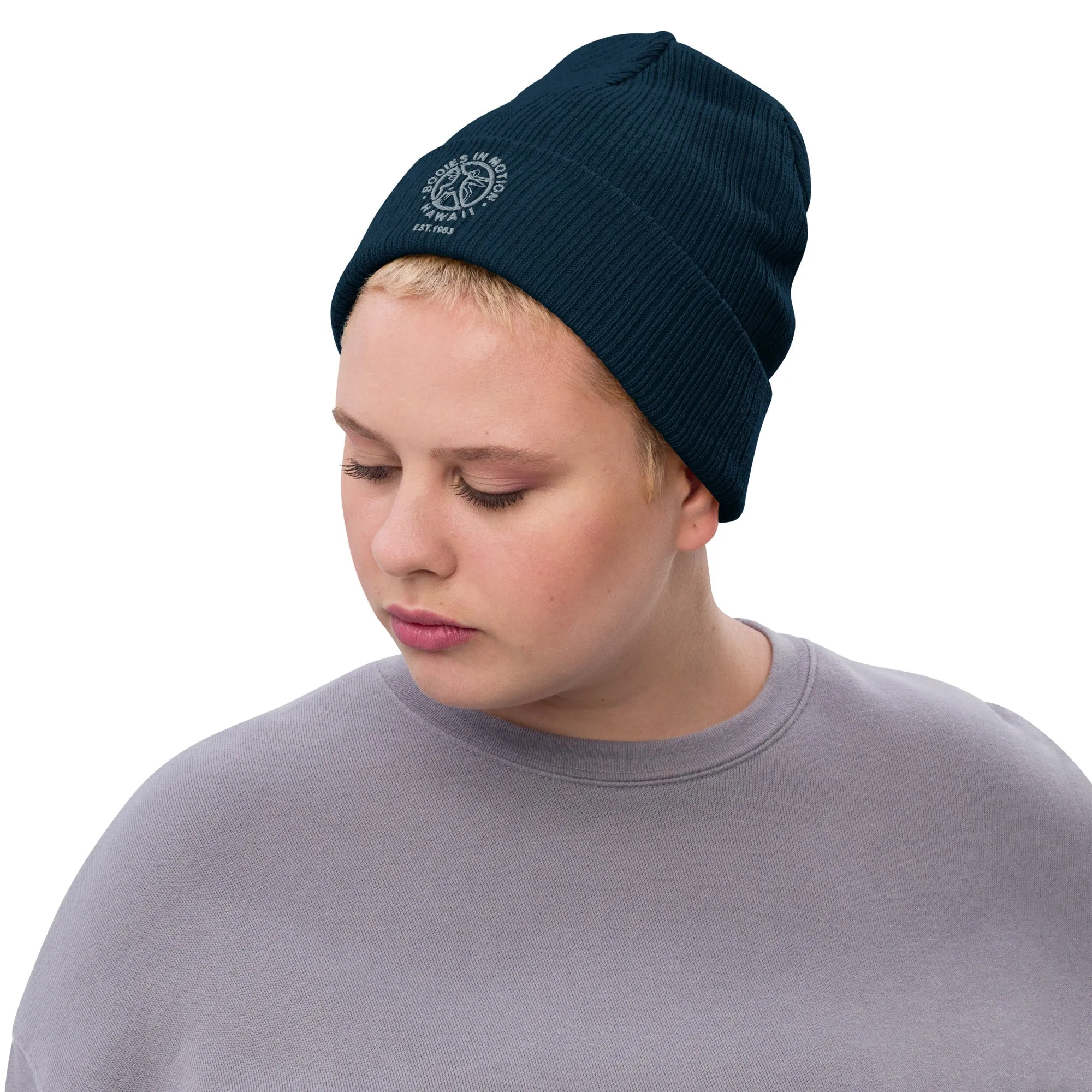 Bodies in Motion Ribbed knit beanie