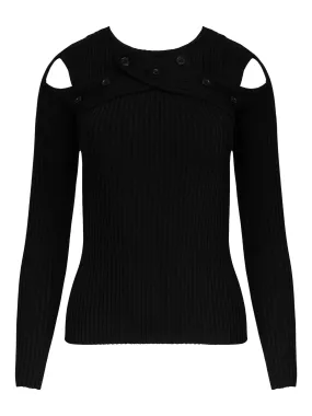 Convertible Knit Long Sleeve Top