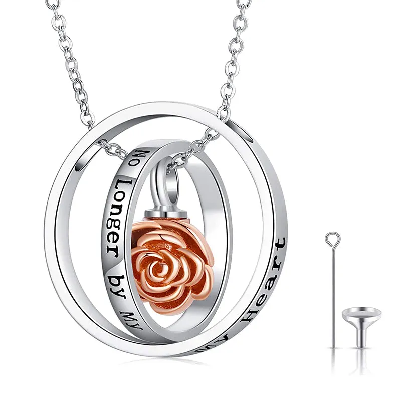 Cremation Jewelry 925 Sterling Silver Sunflower Rose Paw Urn Necklace for Ashes