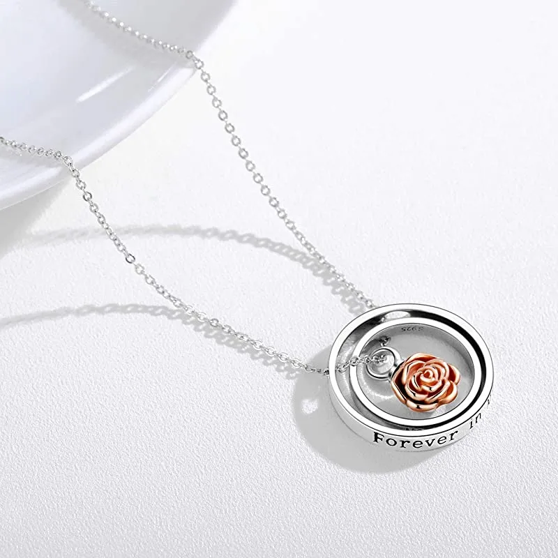 Cremation Jewelry 925 Sterling Silver Sunflower Rose Paw Urn Necklace for Ashes