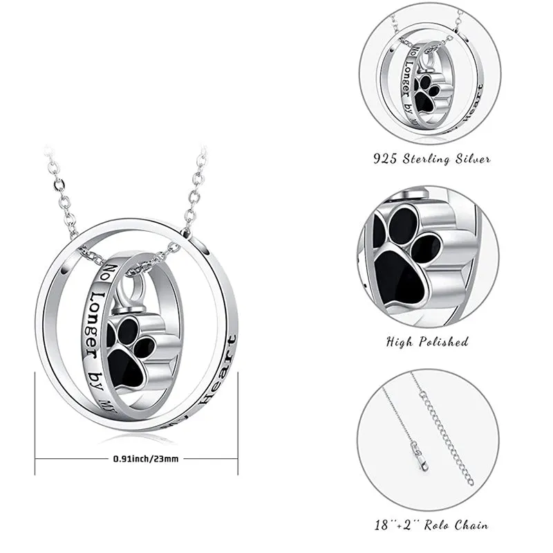 Cremation Jewelry 925 Sterling Silver Sunflower Rose Paw Urn Necklace for Ashes