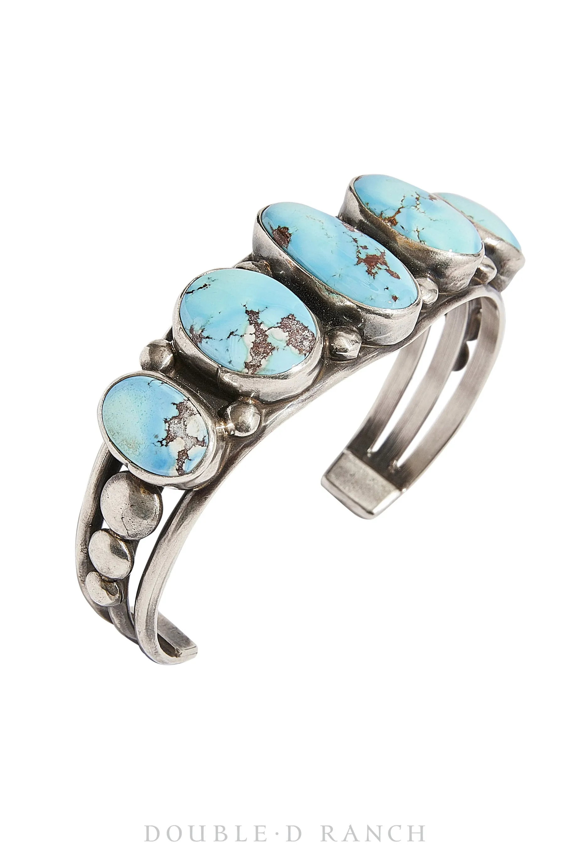 Cuff, Natural Stone, Turquoise, 5 Stone, Golden Hills, Hallmark, Vintage, 3252