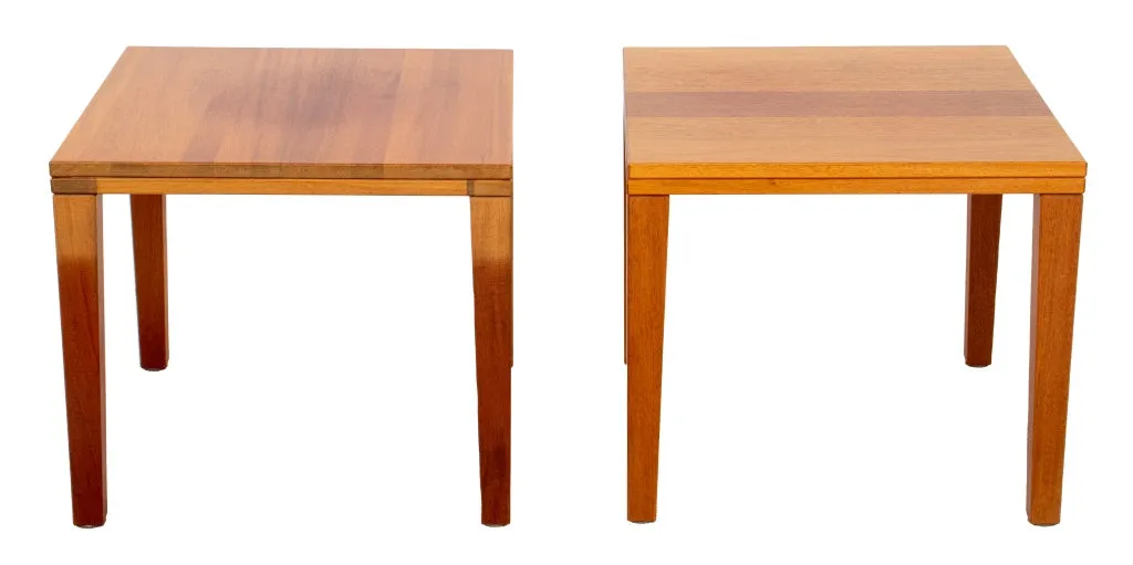 Danish Modern Cherry Wood Square Side Table, 2