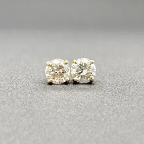 Estate 14K Y Gold 0.29ctw G-H/SI2 Diamond Stud Earrings