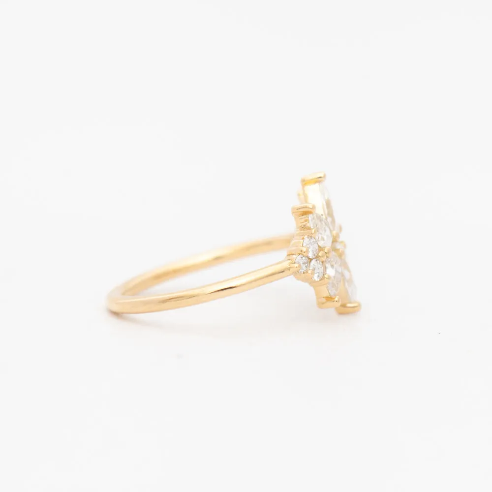 Flora Diamond Cluster Ring