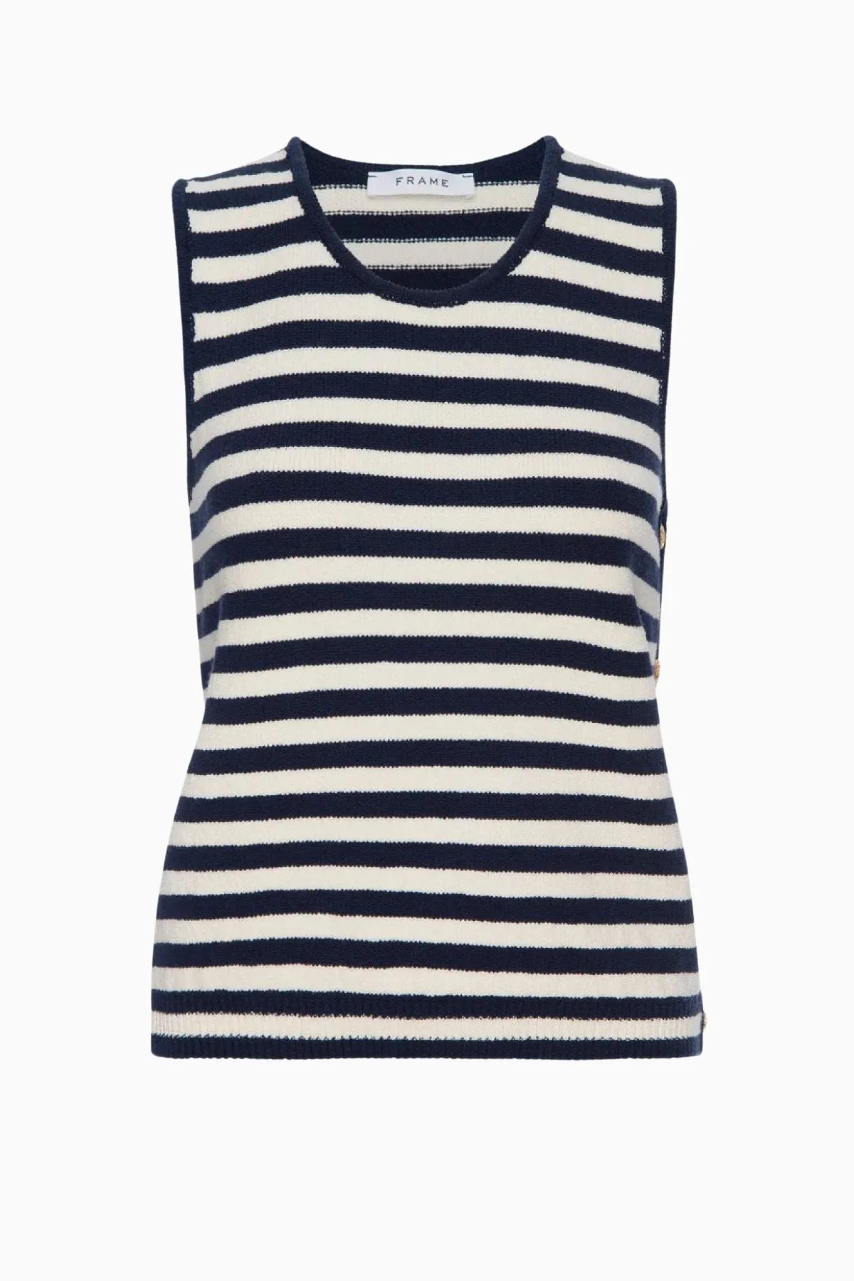 Frame Denim Mariner Sweater Knit Tank - Navy Multi