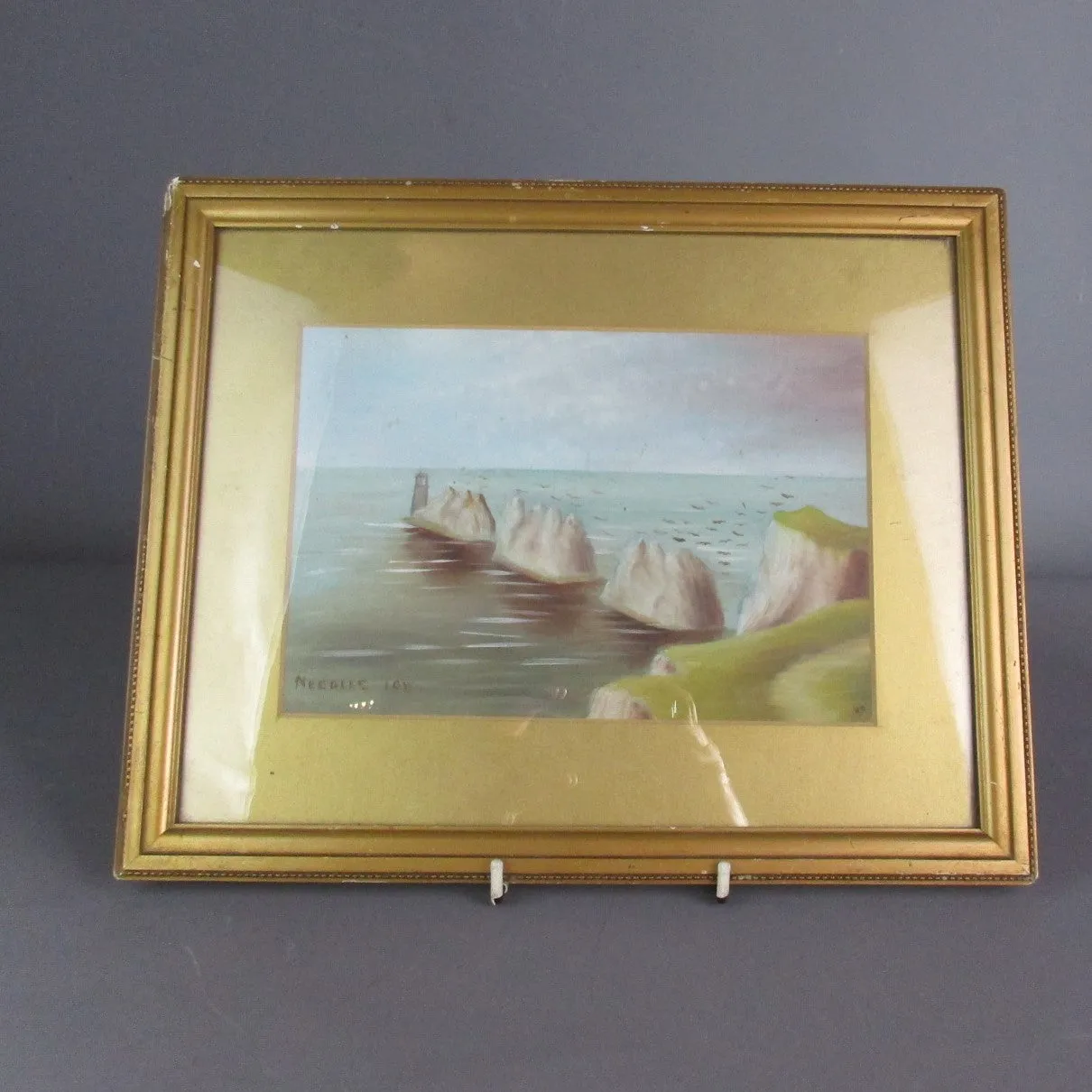 Framed Oil Painting Of The Isle Of Wight Signed H D c1900