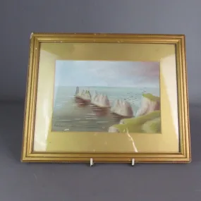 Framed Oil Painting Of The Isle Of Wight Signed H D c1900