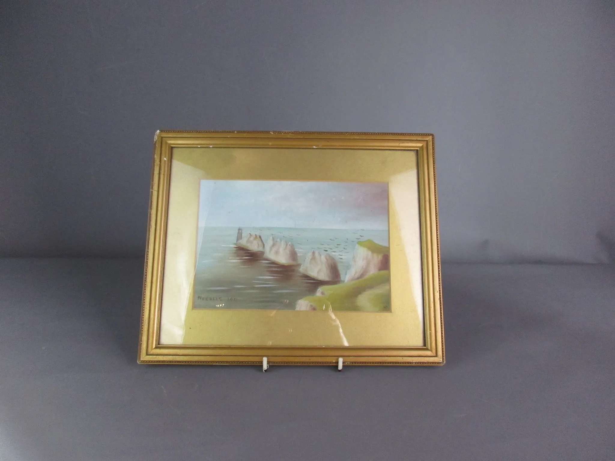 Framed Oil Painting Of The Isle Of Wight Signed H D c1900