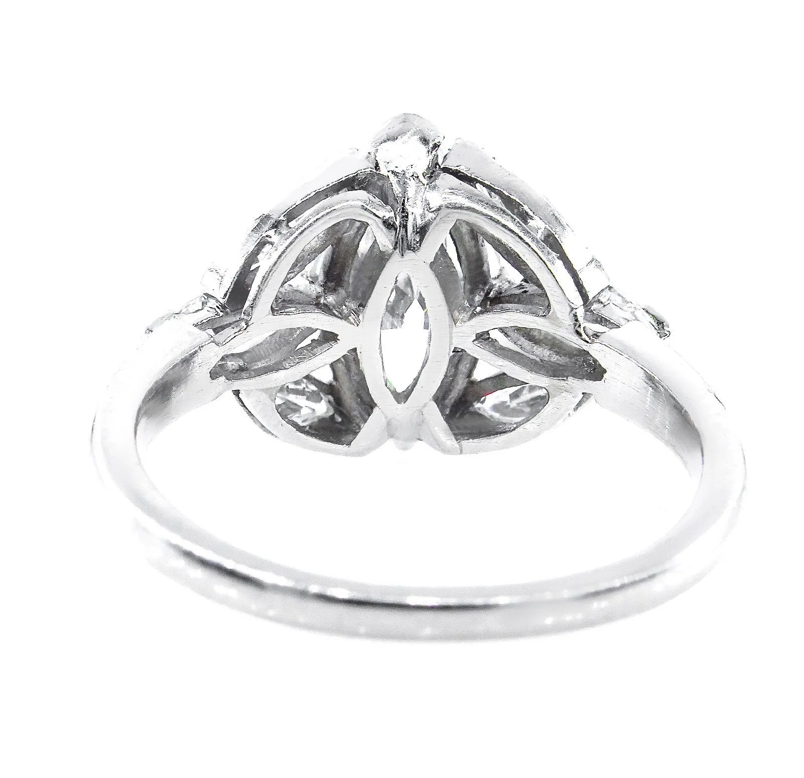 GIA D-VS2 Art Deco 3.00ct Old OVAL Moval Cut Diamond Engagement Platinum Antique Vintage Ring