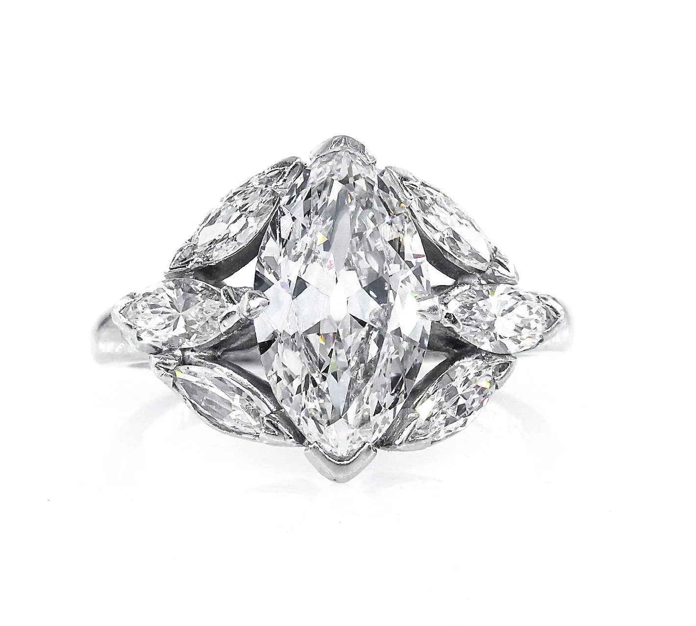 GIA D-VS2 Art Deco 3.00ct Old OVAL Moval Cut Diamond Engagement Platinum Antique Vintage Ring