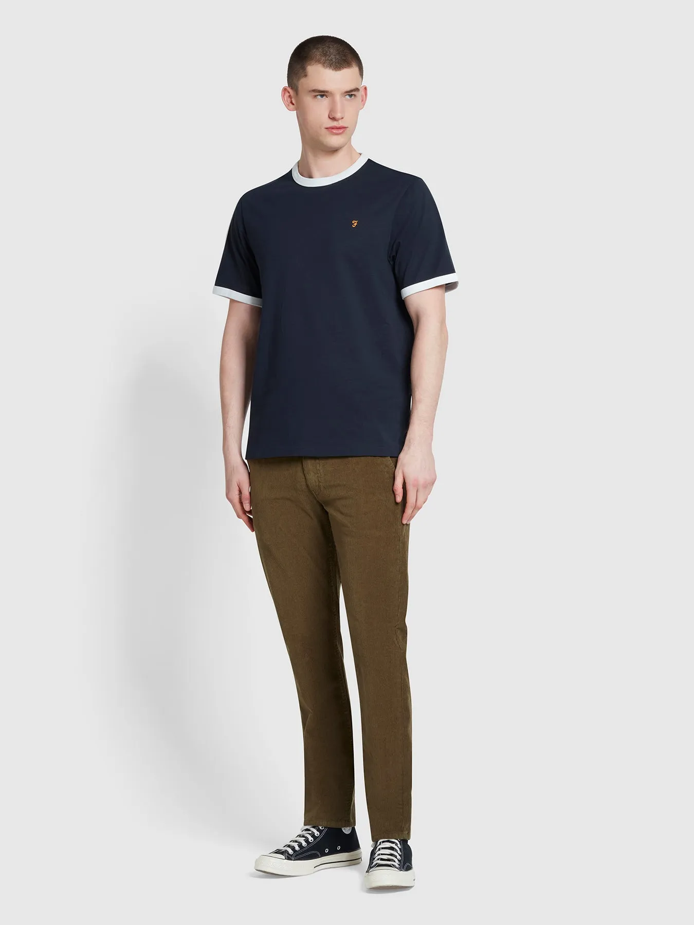 Groves Regular Fit T-Shirt In True Navy