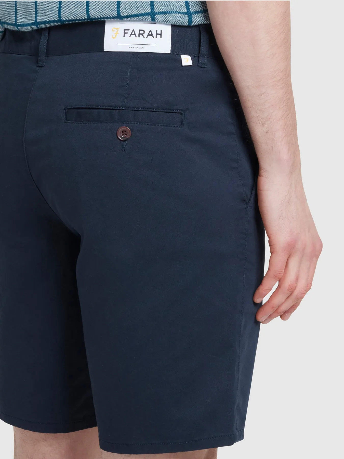 Hawk Organic Cotton Chino Shorts In True Navy