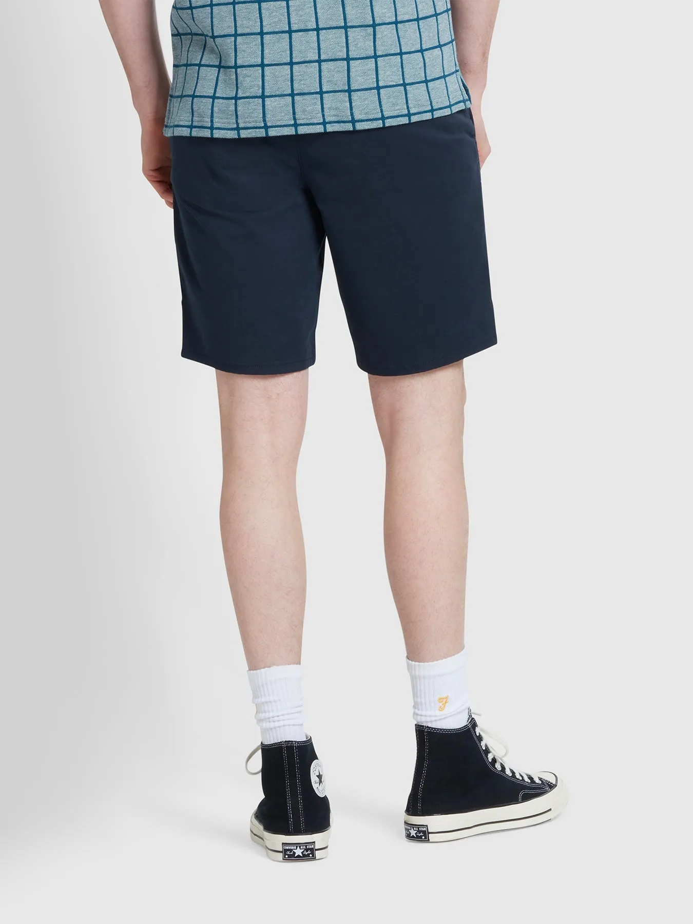 Hawk Organic Cotton Chino Shorts In True Navy