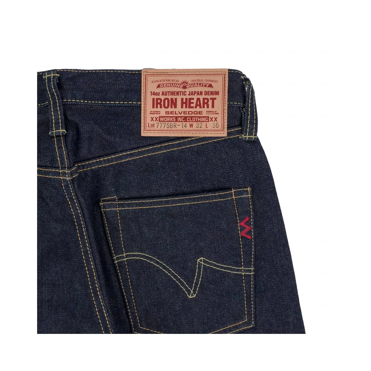 Iron Heart IH-777BR-14 14OZ Broken Twill Selvedge Denim Slim Tapered Jeans Indigo FINAL SALE