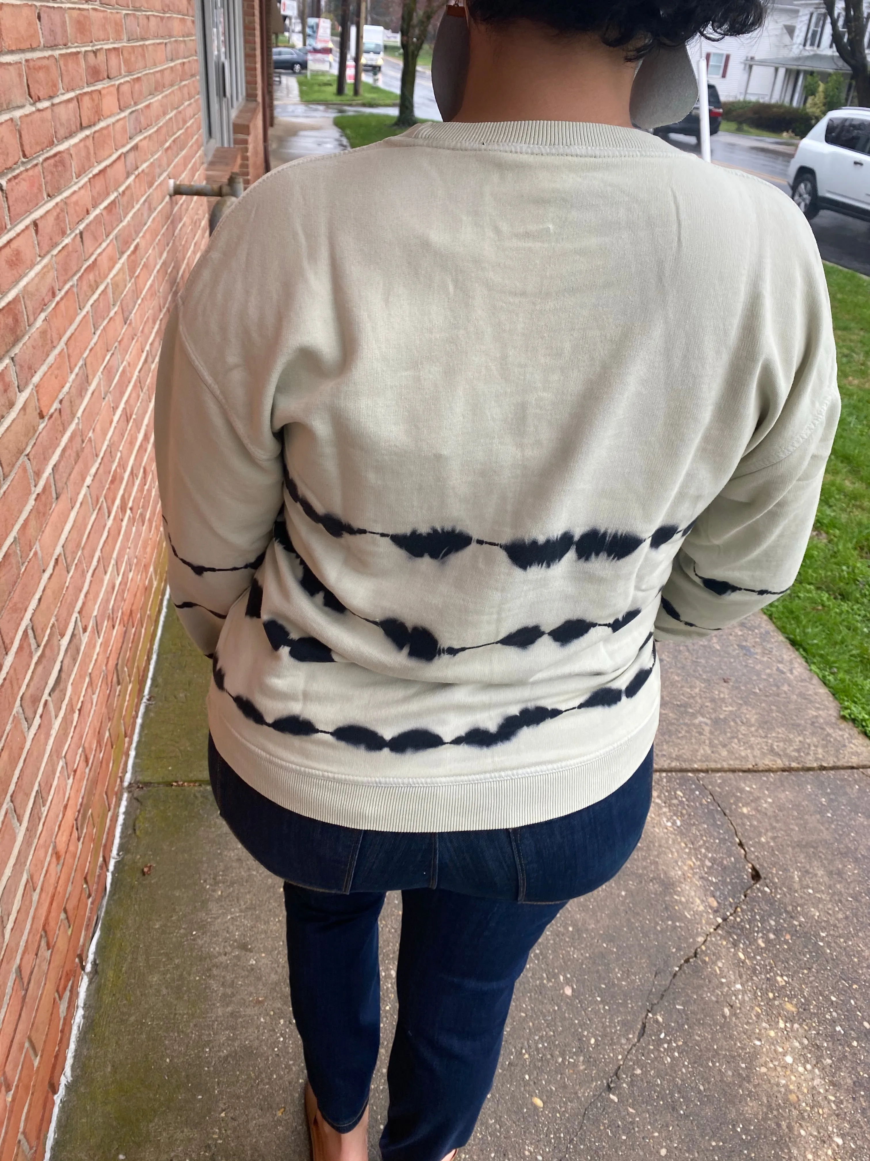 #J430 Follow The Dotted Line Tie Dye Pullover