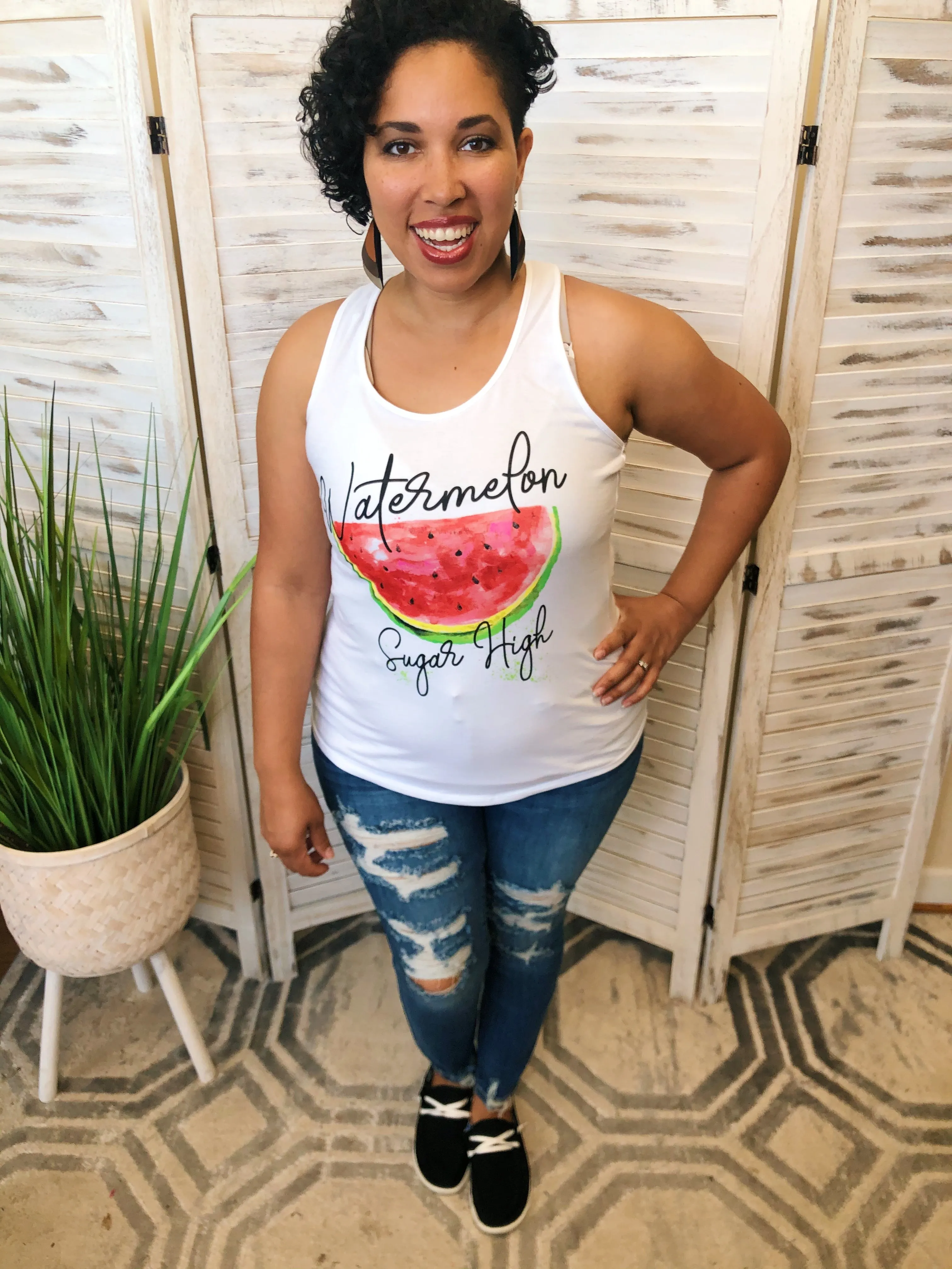 #K105 Watermelon Sugar High Tank Top