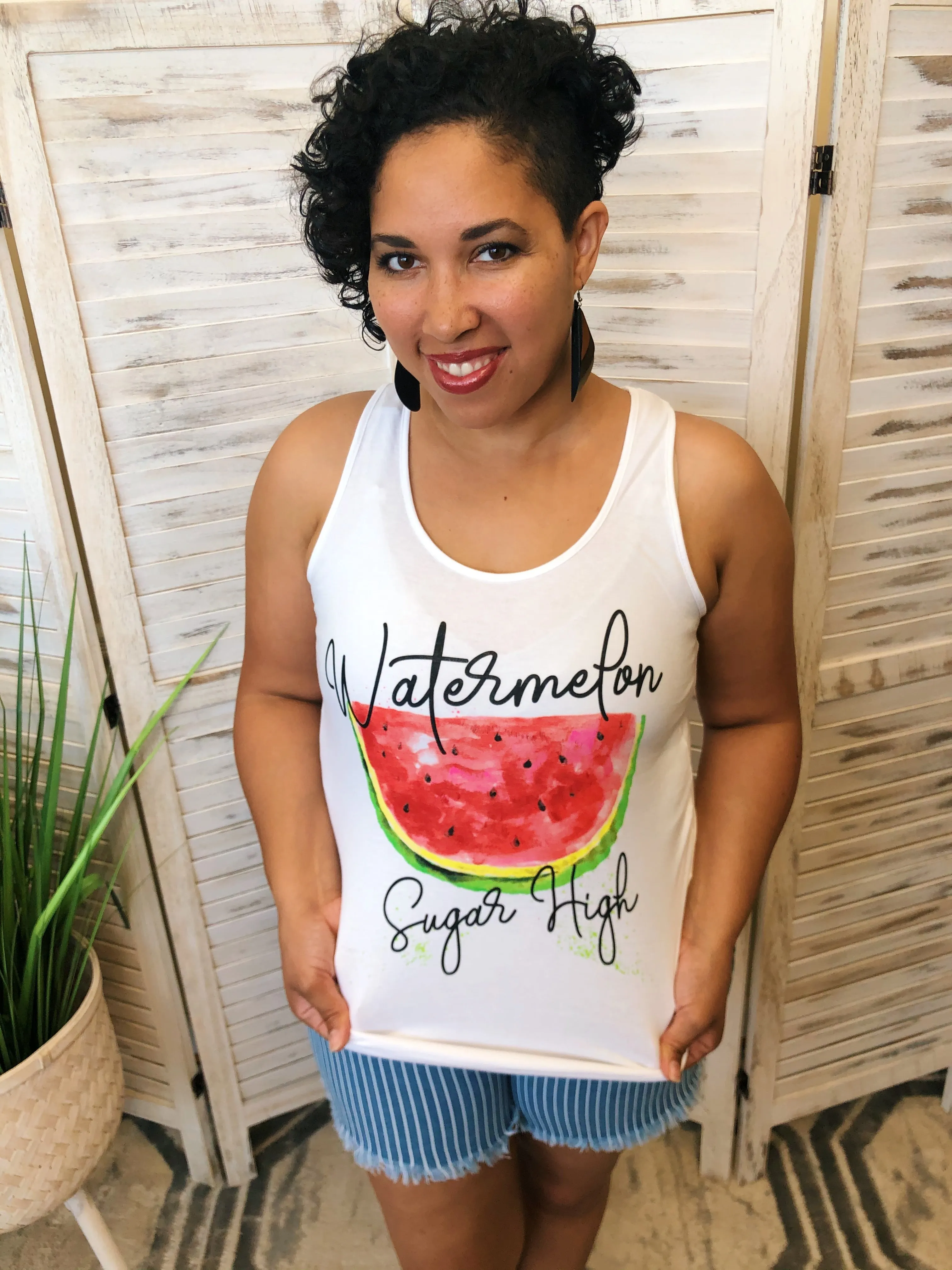 #K105 Watermelon Sugar High Tank Top