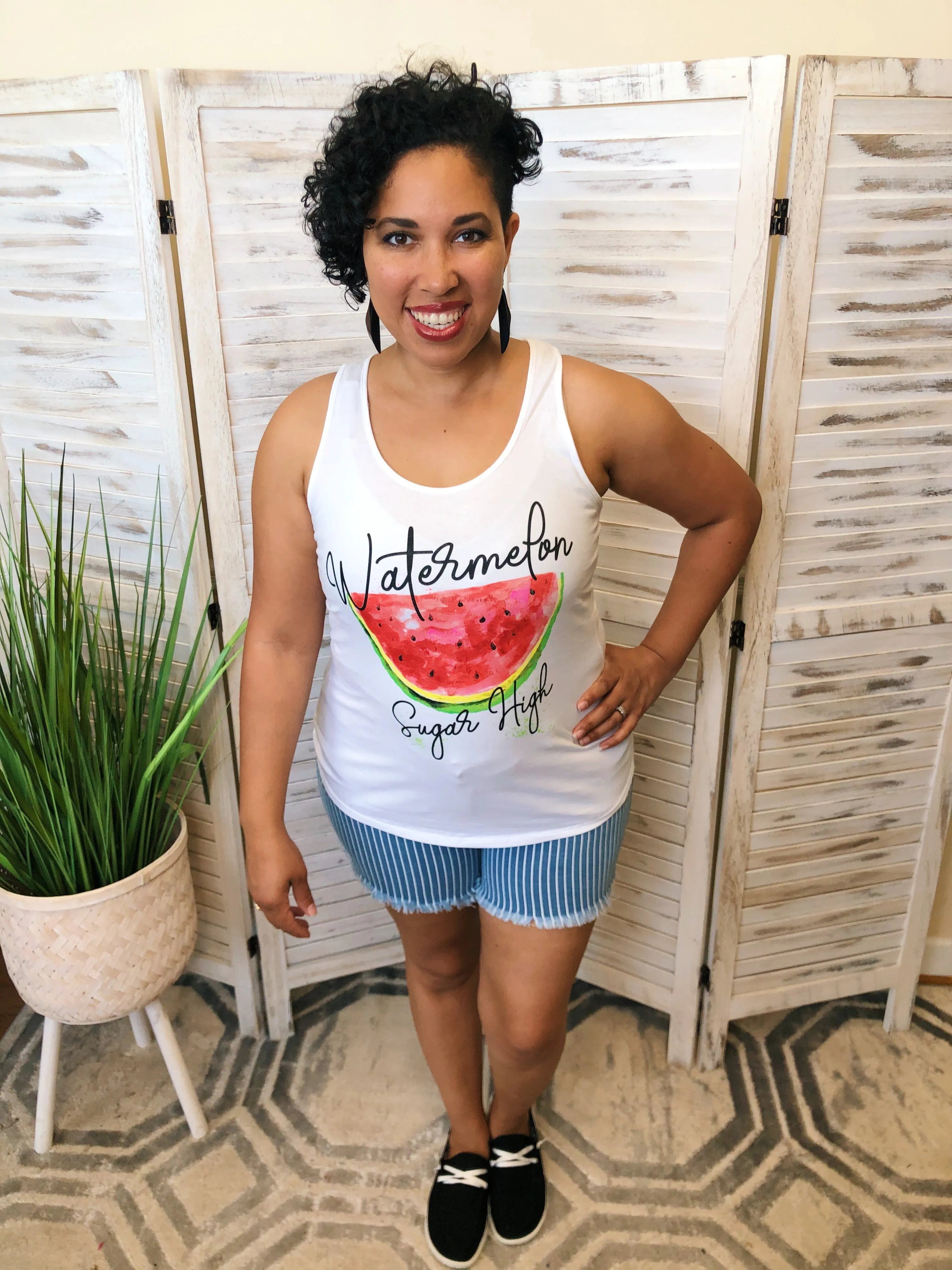 #K105 Watermelon Sugar High Tank Top