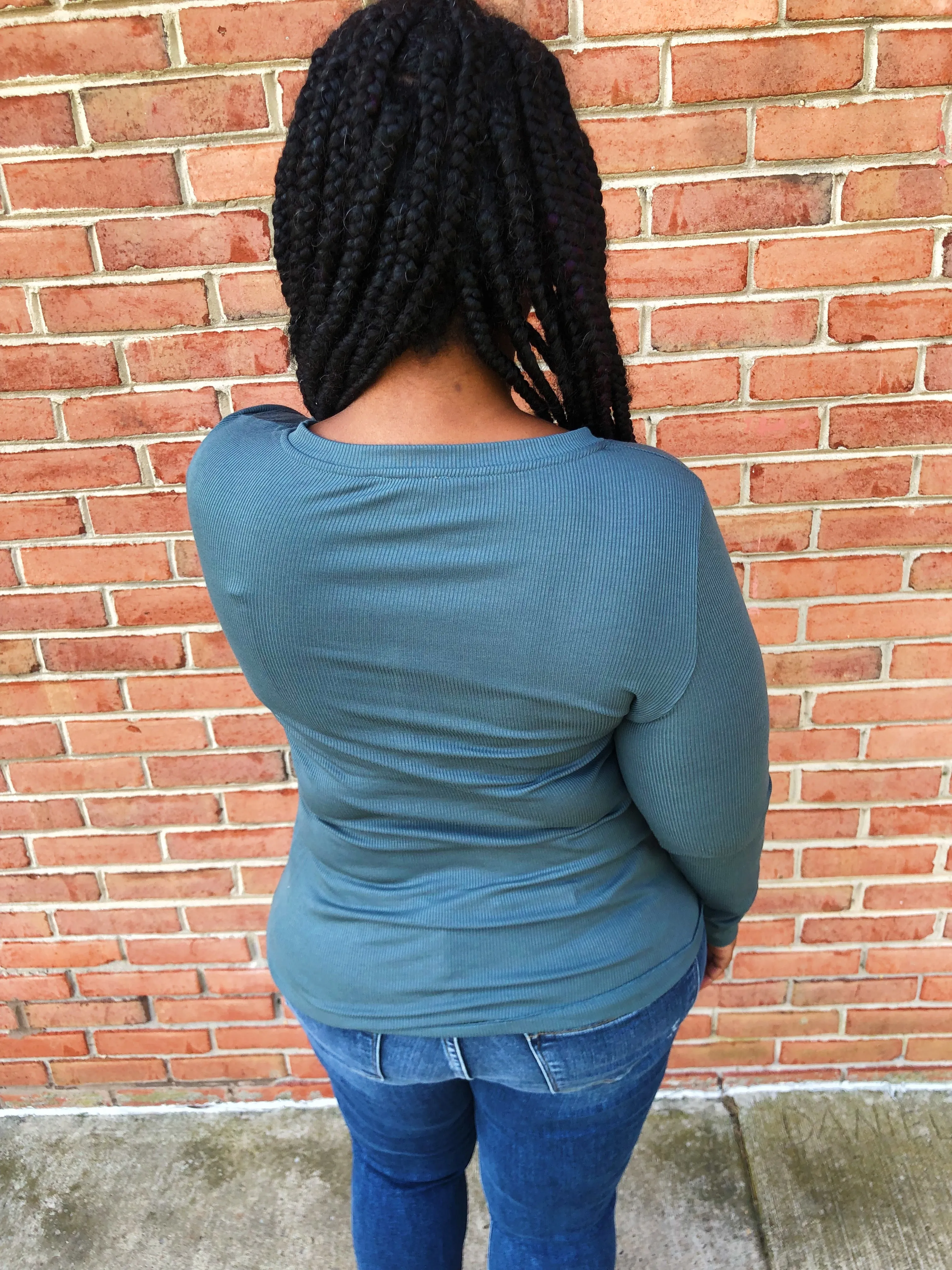 #K663 Simply Sophisticated Long Sleeve Top (Teal)