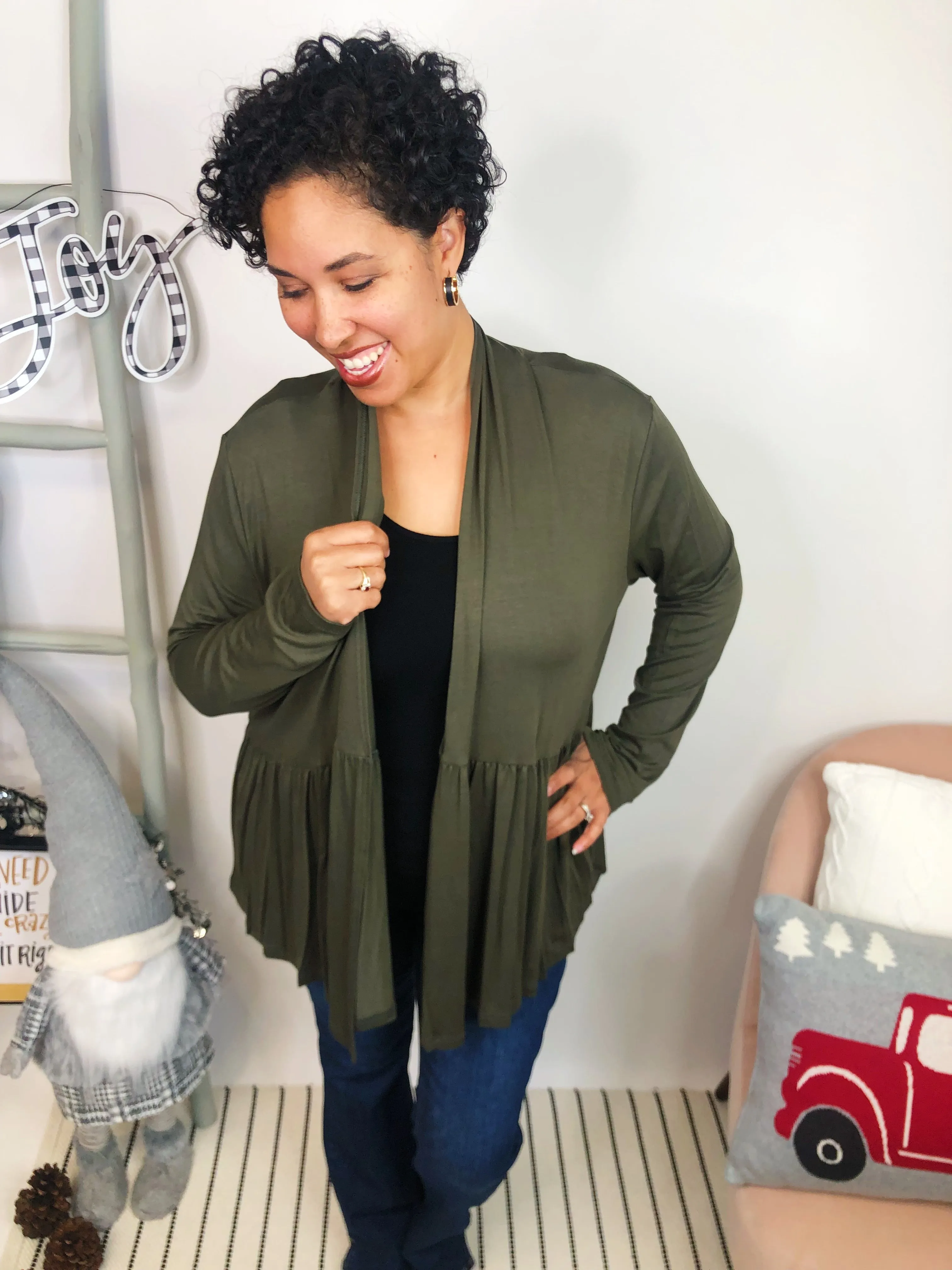 #L312 Rock The Day Cardigan (Olive)