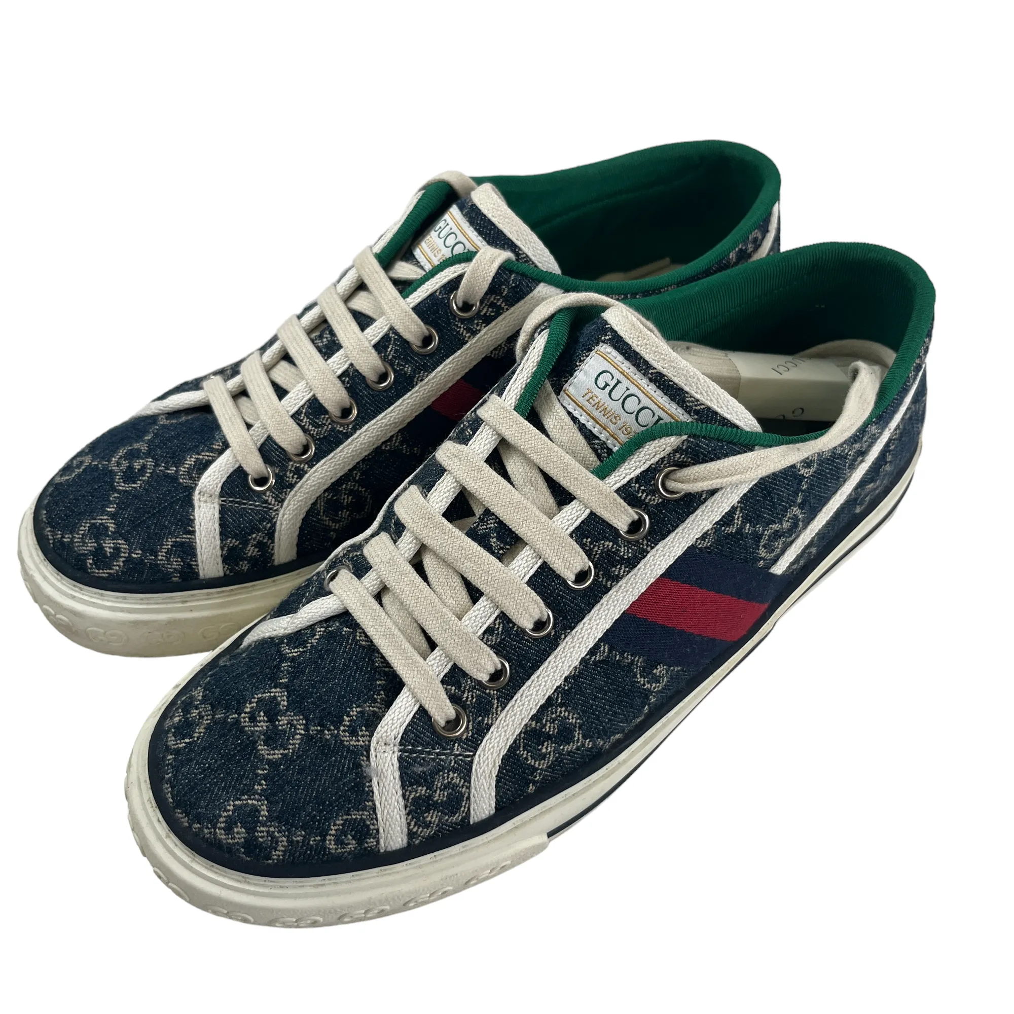 Men's Gg Monogram Low Trainers Navy Size EU 40 / UK 6