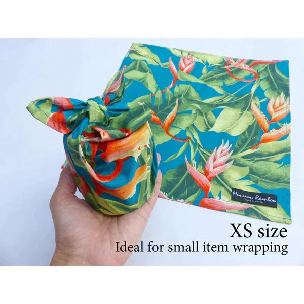 Modern Hibiscus Print Gift Wrapping Fabric / Furoshiki  | Brack - 1223FB-BL1