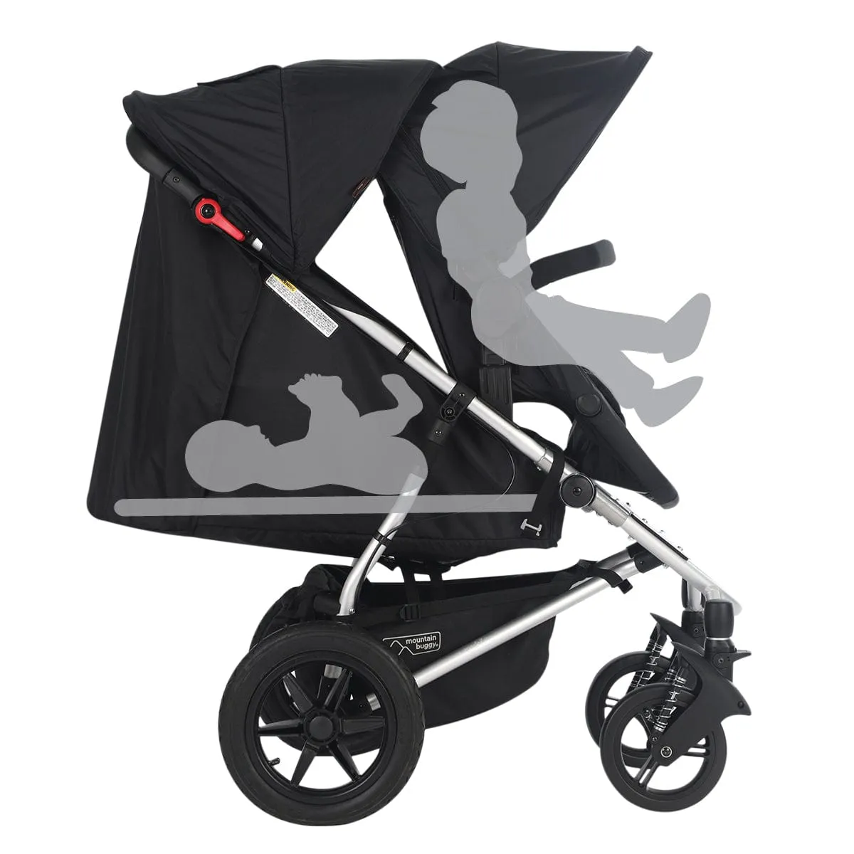 Mountain Buggy Cosmopolitan Plus Double Stroller - Black