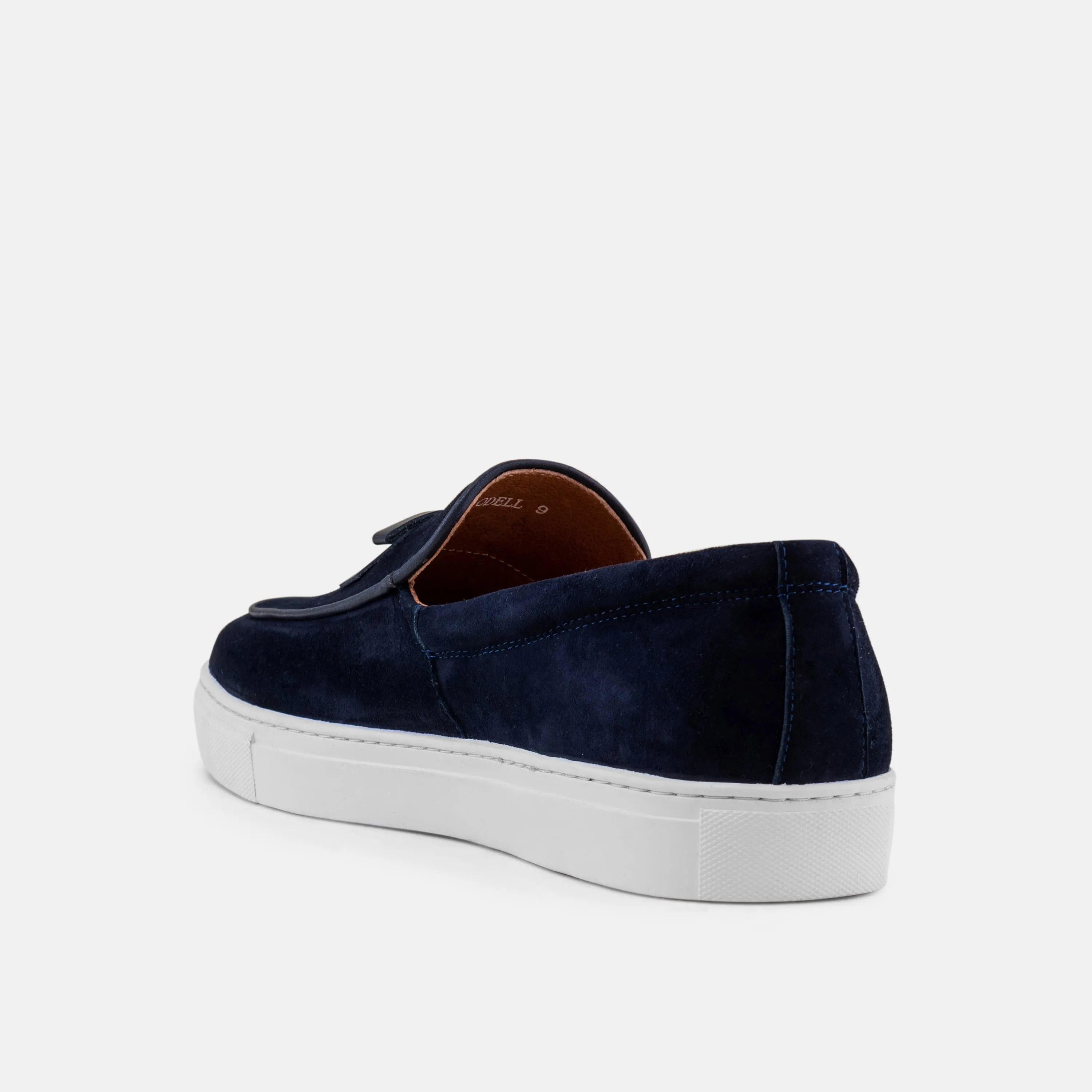 Odell Navy Suede Belgian Loafer Sneakers