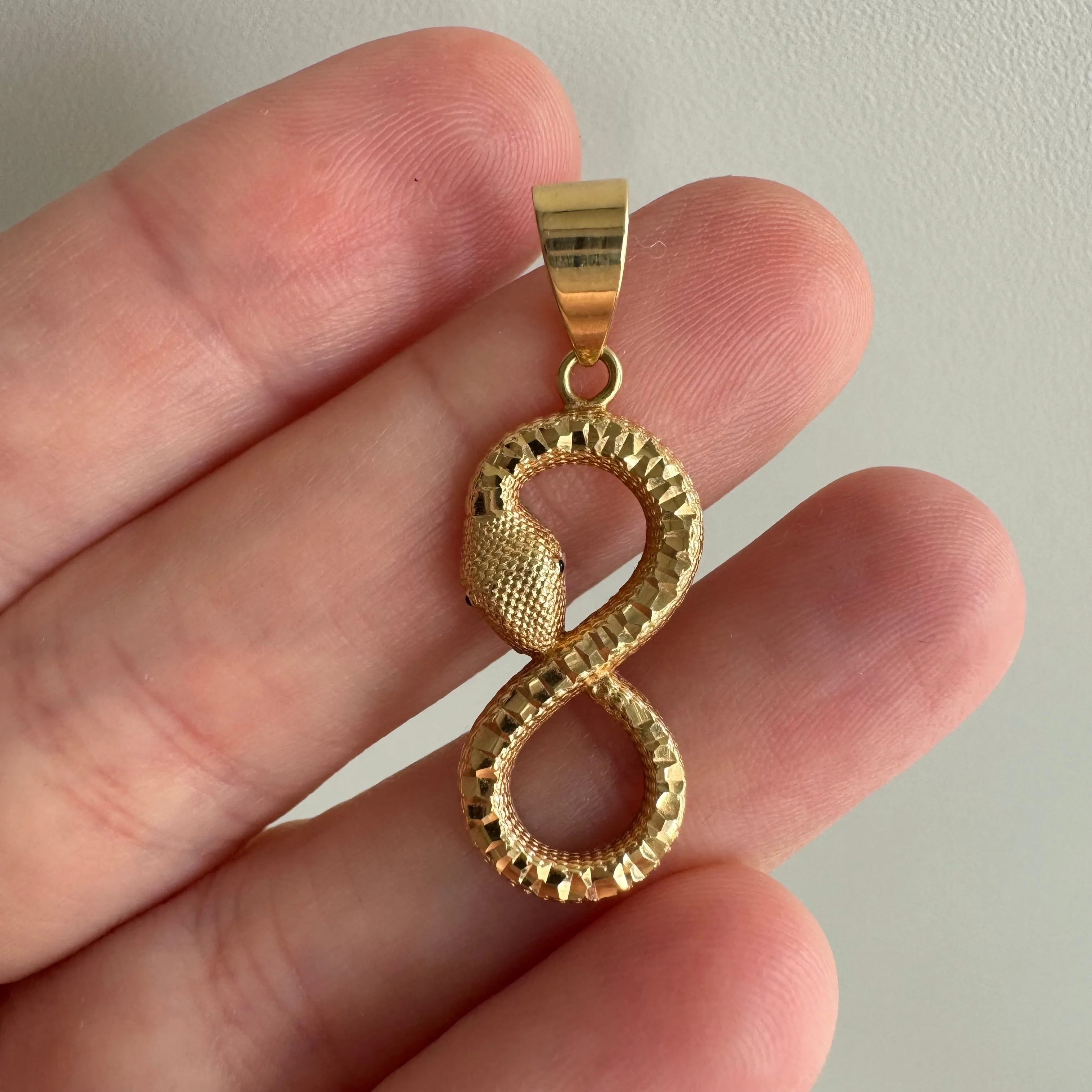 P R E - L O V E D // infinite ouroboros / 18k yellow gold serpent figure eight / a pendant