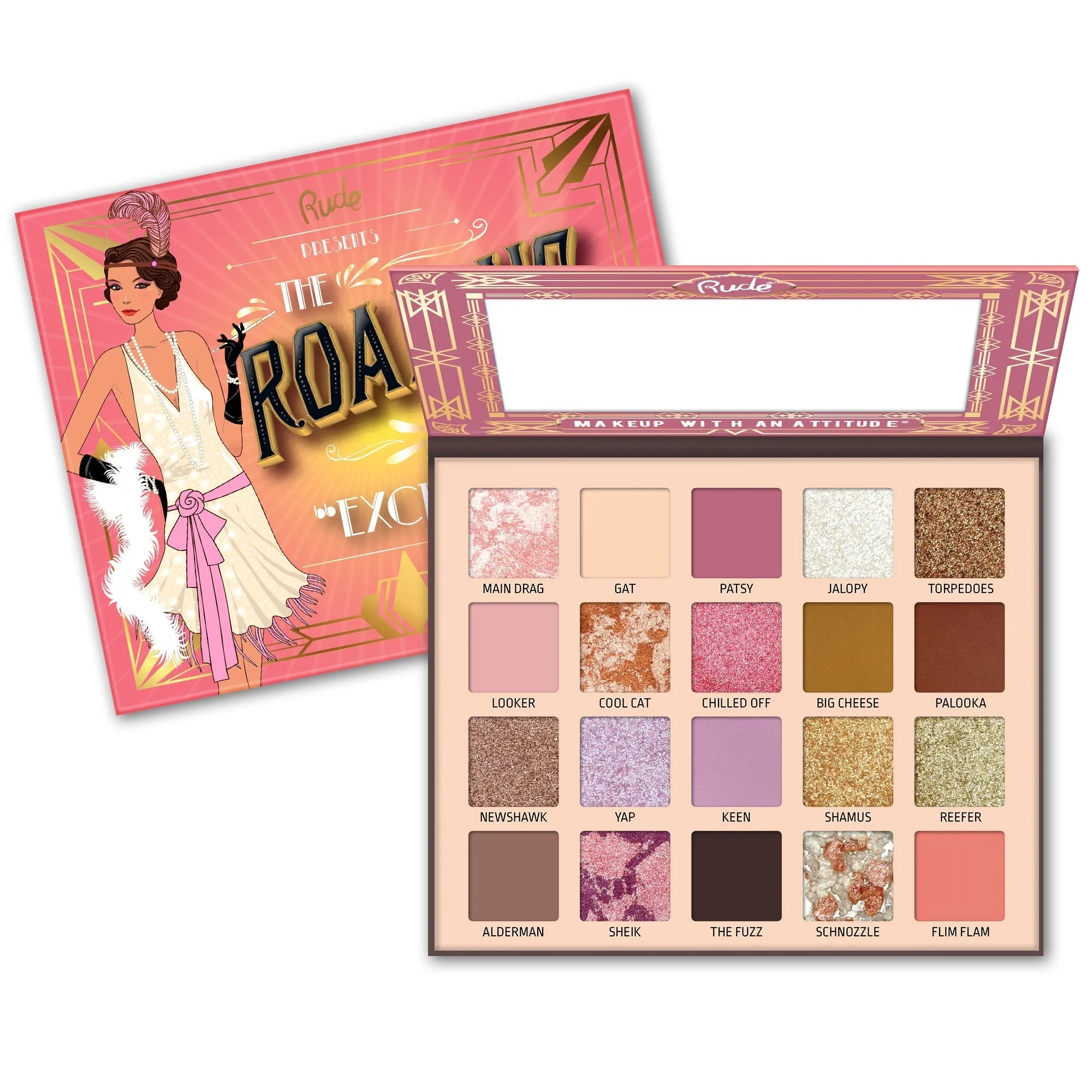 RUDE The Roaring 20's Excessive Paleta de Sombras 20 Tonos