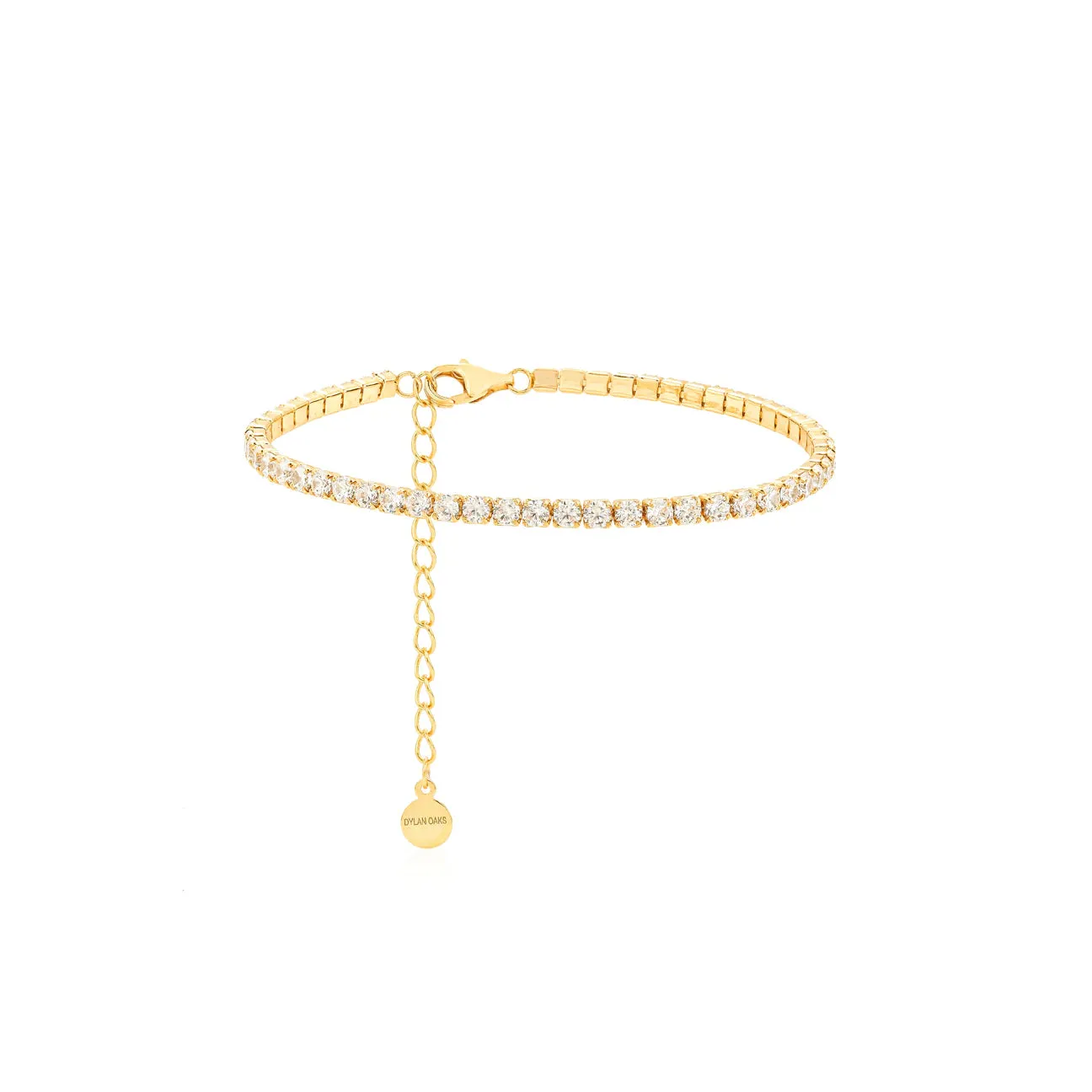 Sparkle Tennis Bracelet in 14K Gold over Sterling Silver