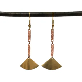 Triangle bar drop earrings