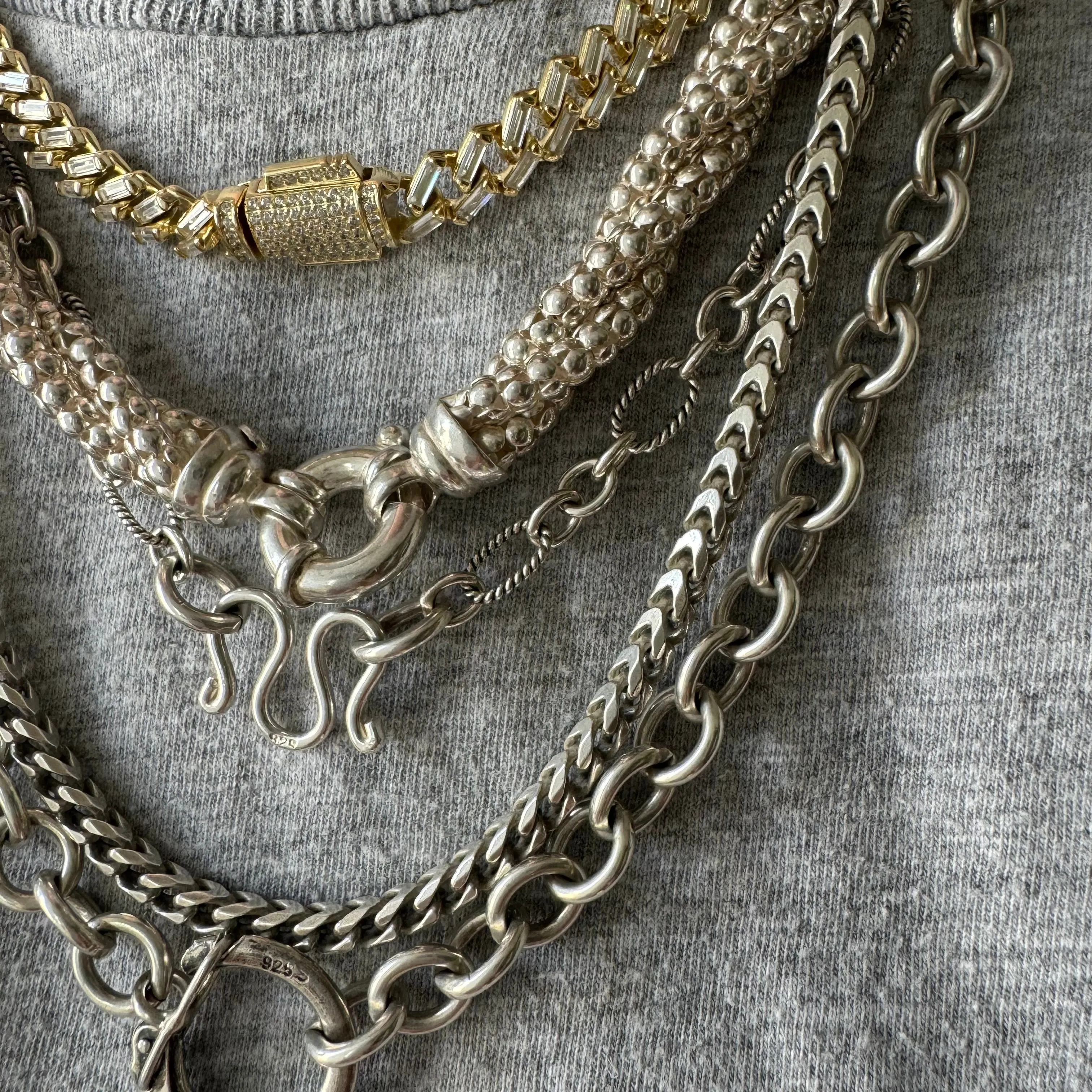 V I N T A G E // box wheat / sterling silver square wheat chain / 20.25, 32g