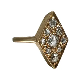 V I N T A G E // diamond of diamonds / 14k yellow gold and ~.75tcw old mine cut diamonds / size 5.5