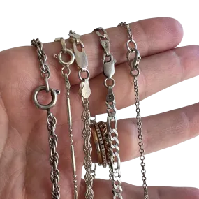 V I N T A G E // sterling silver longer 24- 28 pendant chains by price / $88 each