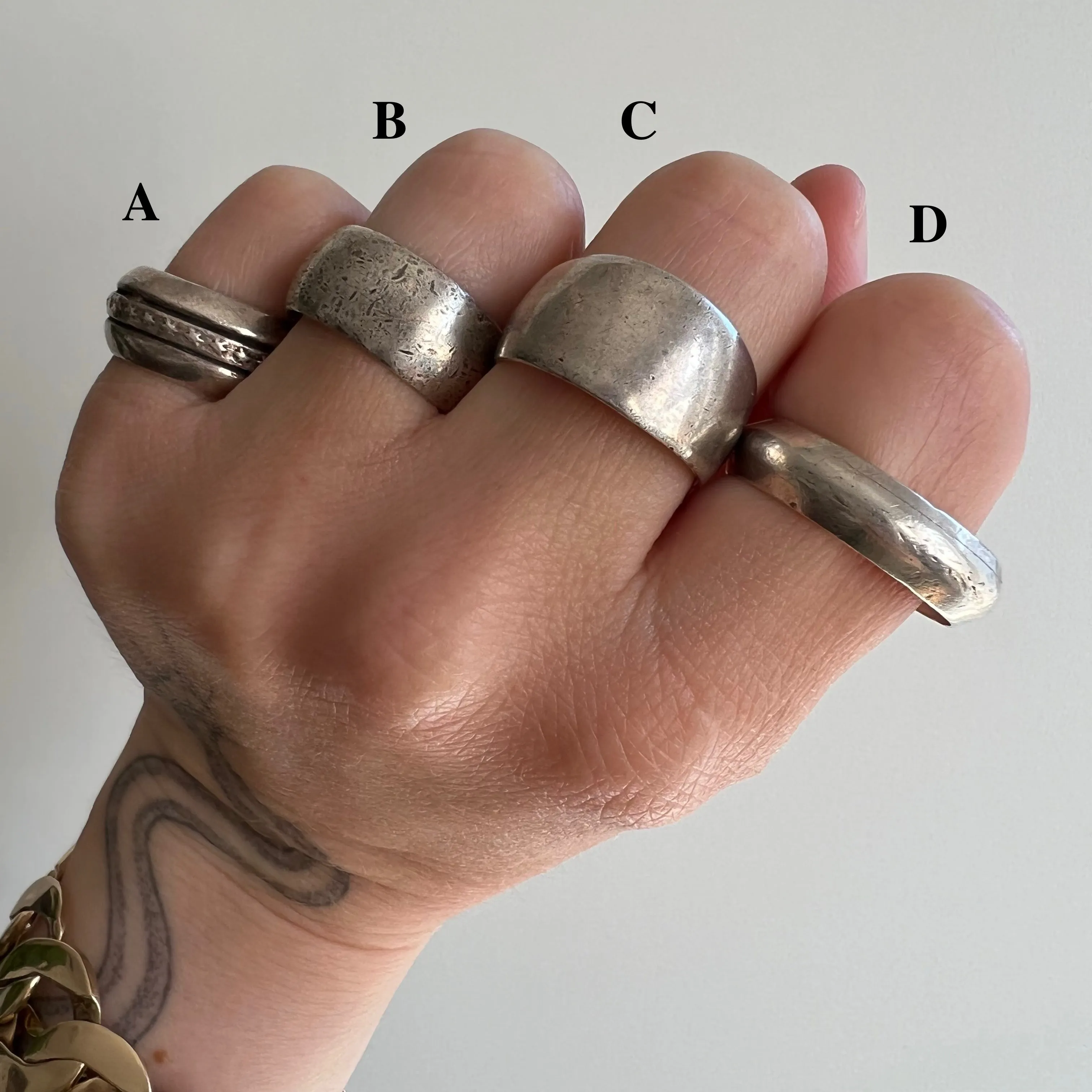 V I N T A G E // sterling silver rings by style / silver bands with character / $58 to $88