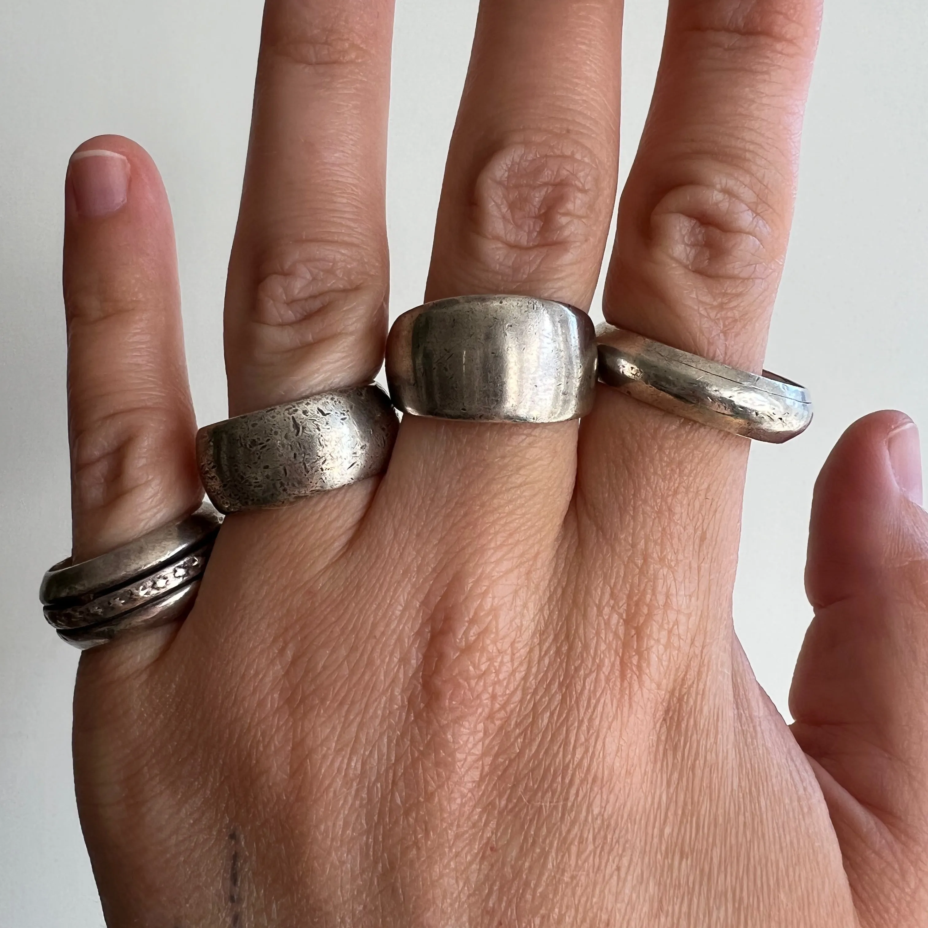 V I N T A G E // sterling silver rings by style / silver bands with character / $58 to $88