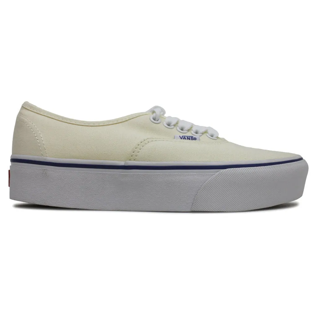 Vans Authentic Platform Classic White True White Womens Canvas Flatform Trainers - UK 6