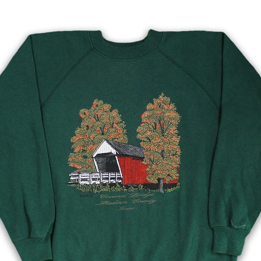 Vintage '93 Covered Bridge Madison County Fall Crewneck