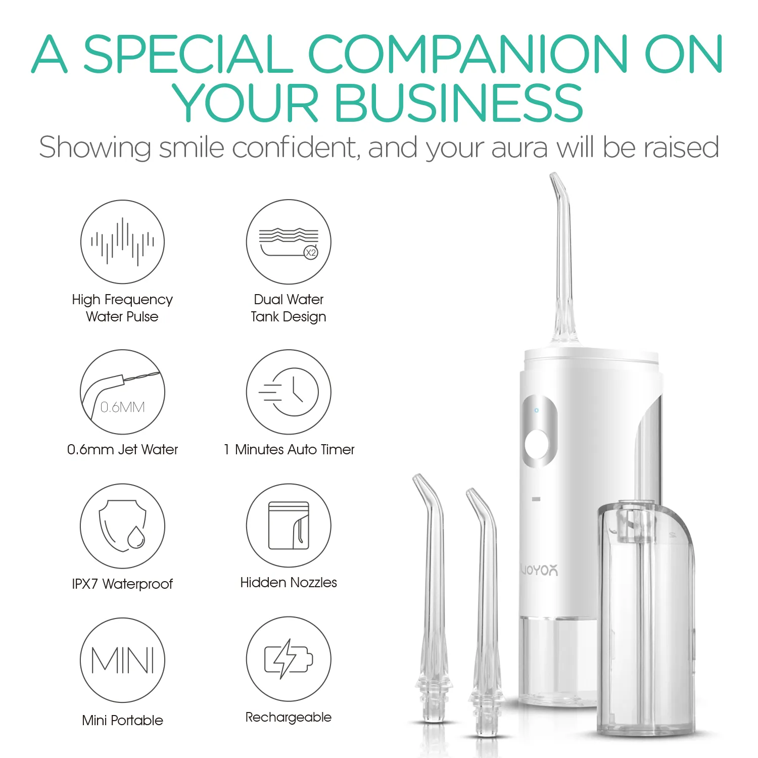 VOYOR Mini Water Flosser for Teeth WF500